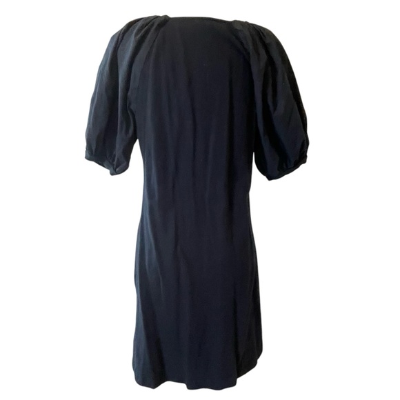 ❤️ Anthropologie x Maeve ‘Annika’ Black Puff Sleeve Sheath Dress - Picture 8 of 12